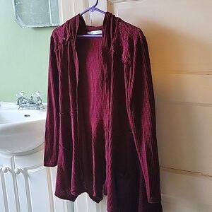 Maroon long sweater Maurice's Med